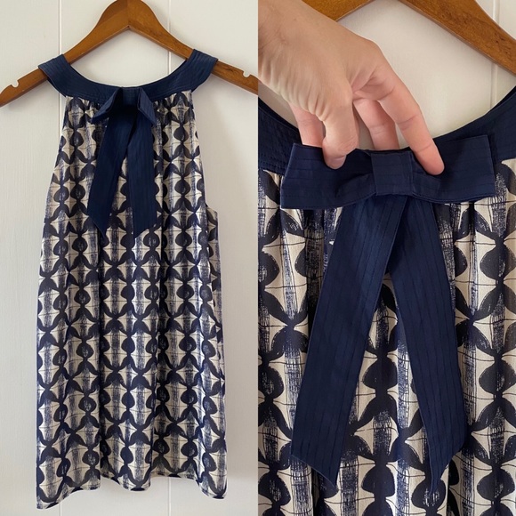 💙 Tory Burch Sleeveless Scoop Neck Tent Blouse - Picture 3 of 7